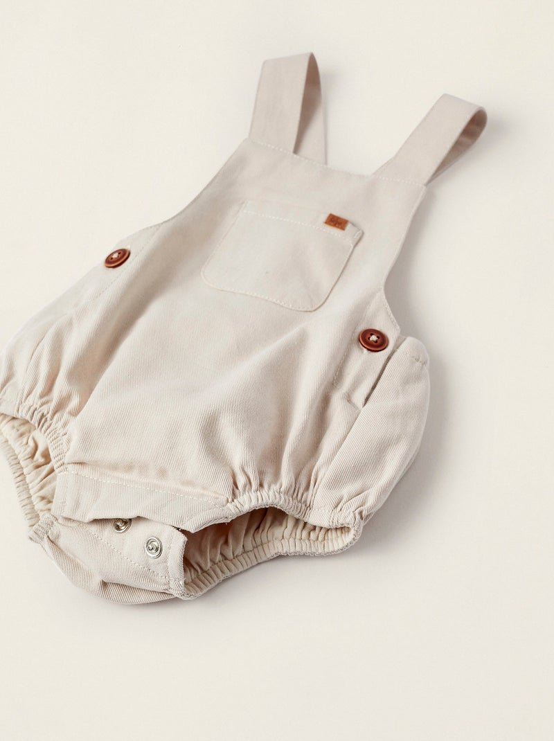 Combinaison en sergé de coton Gris clair - Kiabi