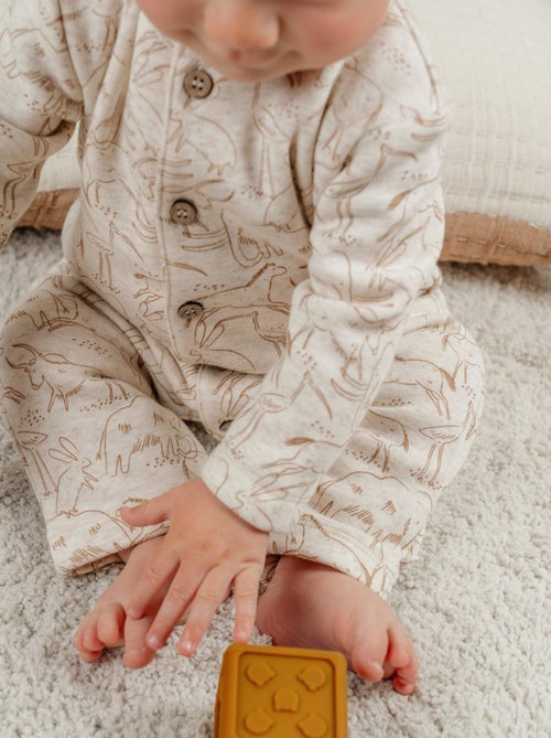 Combinaison en Sweatoloudoux® à imprimé mammouth Noukie's - Kiabi