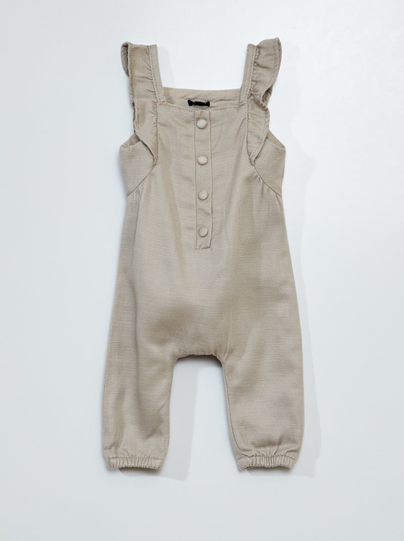 Combinaison en tencel Beige - Kiabi