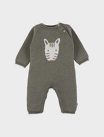 Combinaison en tricot avec motif zèbre Noukie's