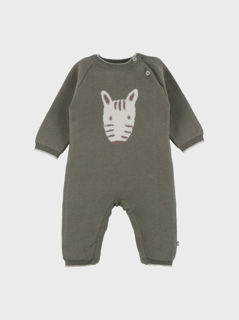 Combinaison en tricot avec motif zèbre Noukie's Vert - Kiabi