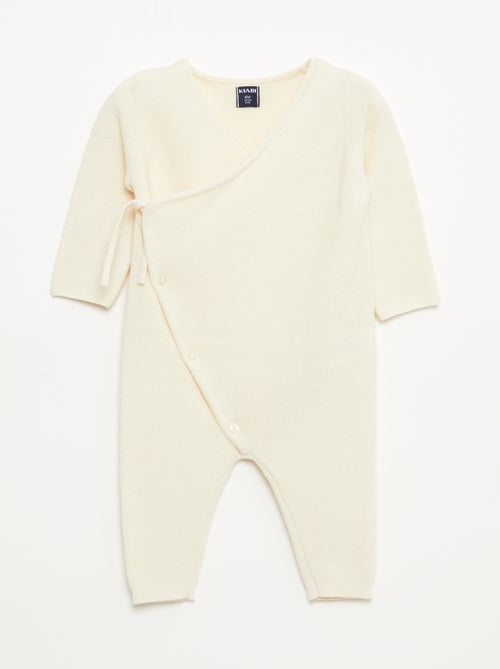 Combinaison en tricot avec ouverture cache-cœur - Kiabi