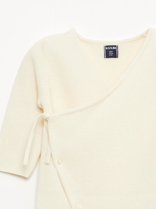 Combinaison en tricot avec ouverture cache-cœur - Kiabi