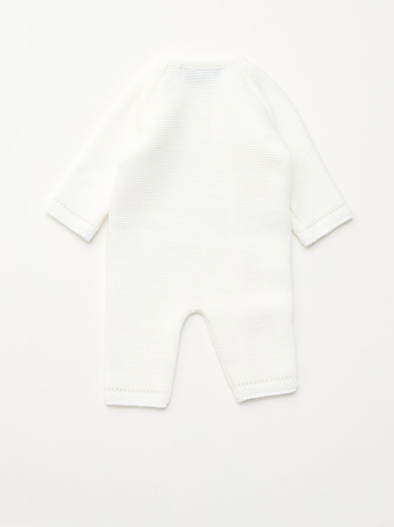 Combinaison en tricot 'La manufacture de Layette' Blanc - Kiabi