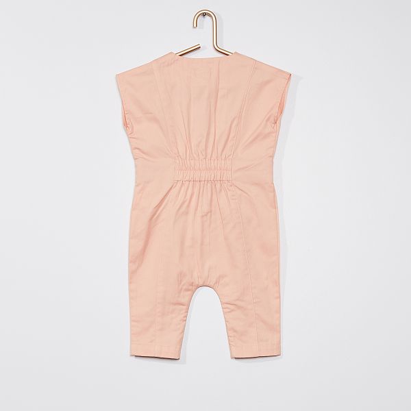 Combinaison En Twill Bebe Fille Rose Kiabi 7 00