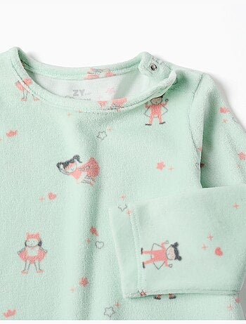 Combinaison en velours à motif super-héros