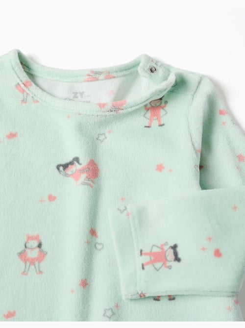 Combinaison en velours à motif super-héros - Kiabi