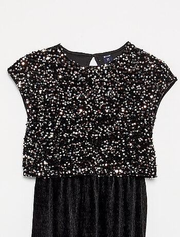 Combinaison en velours avec sequins