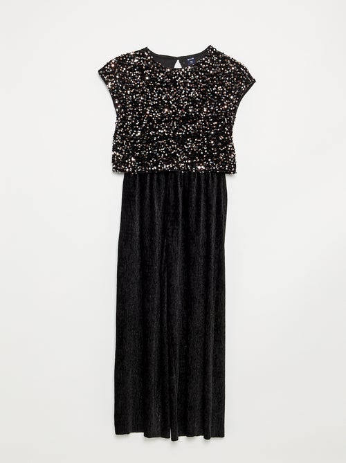 Combinaison en velours avec sequins - Kiabi Combinaison en velours avec sequins - Kiabi