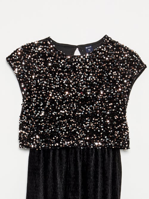 Combinaison en velours avec sequins - Kiabi Combinaison en velours avec sequins - Kiabi