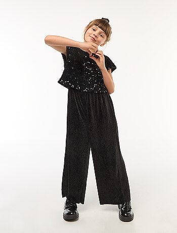 Combinaison en velours sequins