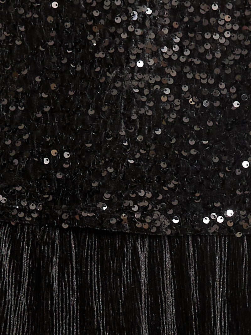 Combinaison en velours sequins Noir - Kiabi
