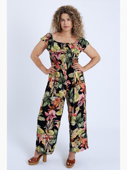 Combinaison en viscose à volants imprimé floral - Kiabi