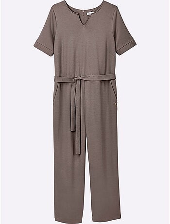Combinaison Encolure Arrondie Avec Petit V - Taille Standard - Sheego