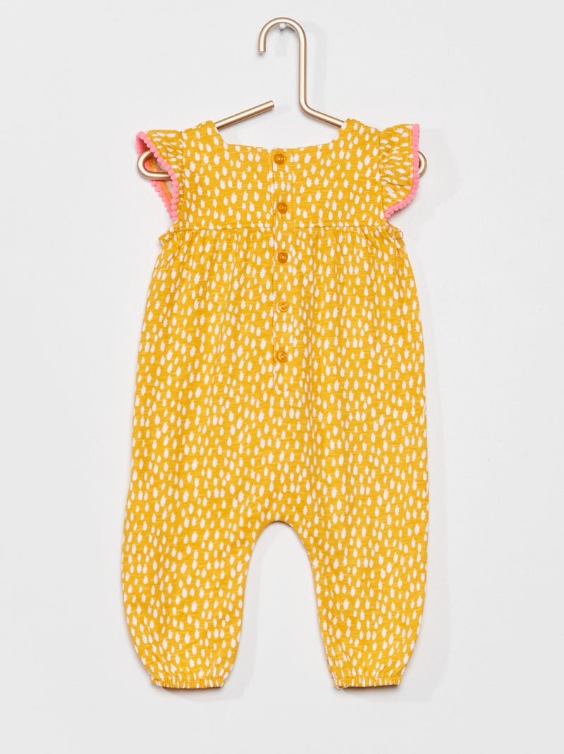 Combinaison encolure carré Jaune - Kiabi