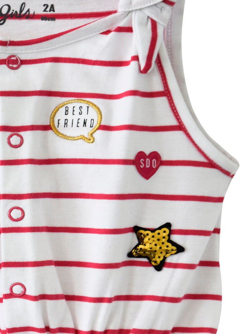 COMBINAISON ÉTÉ FILLE 2/8 ANS ALIONA Blanc - Kiabi