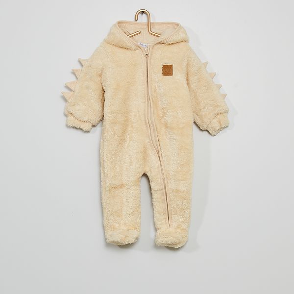 Combinaison Fausse Fourrure Avec Pieds Bebe Fille Beige Kiabi 00