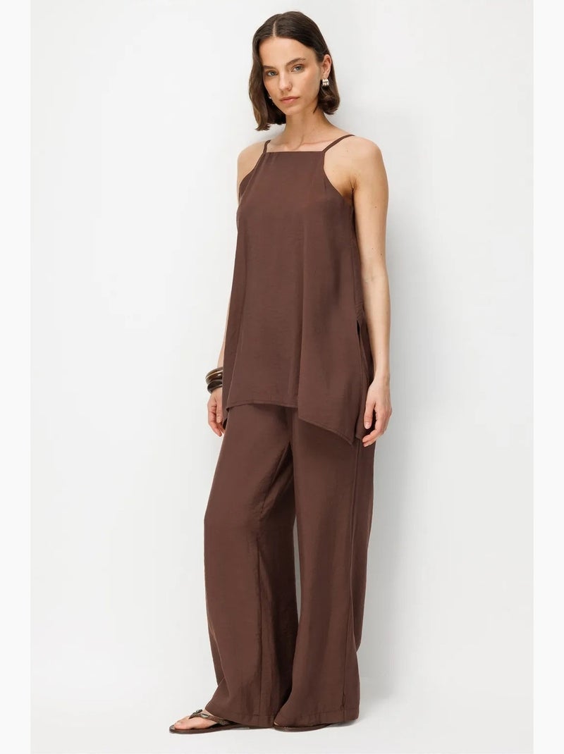 Combinaison femme à col halter mixray Marron - Kiabi