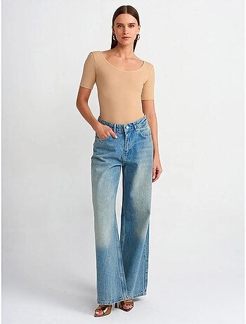 Combinaison femme slim en jersey de coton dilvin
