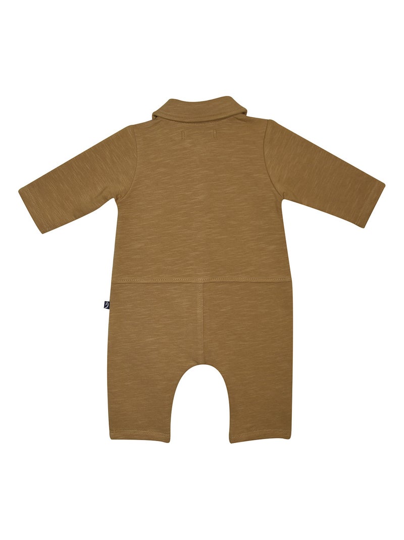 COMBINAISON IRON MOLLETON LONG NAISSANCE Marron - Kiabi