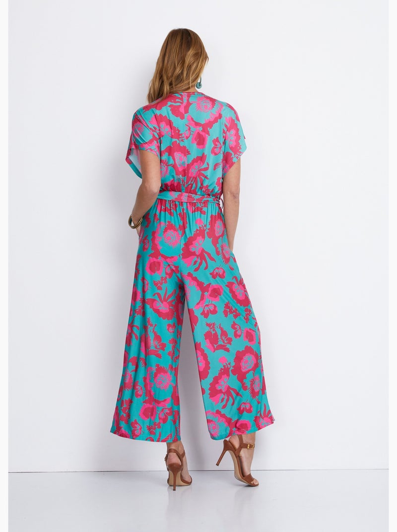 Combinaison jupe-culotte maille extensible - Afibel Vert/Rose - Kiabi