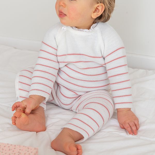 Combinaison La Manufacture De La Layette Bebe Fille Raye Ecru Kiabi 17 00