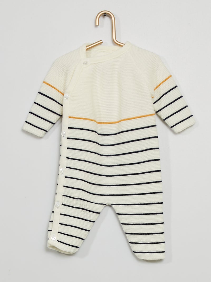 Combinaison 'La Manufacture de Layette' blanc/orange - Kiabi