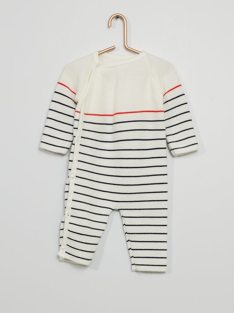 Combinaison 'La Manufacture de Layette' blanc/rouge - Kiabi