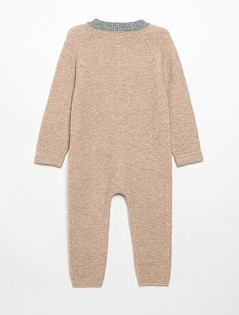 Combinaison longue bicolore en tricot