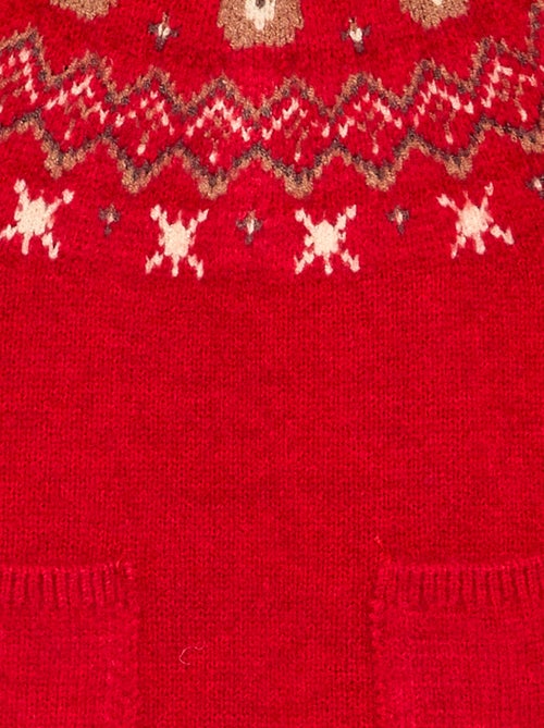 Combinaison longue de Noël en tricot jacquard - Kiabi