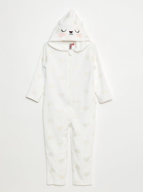 Combinaison longue de nuit en polaire - Kiabi