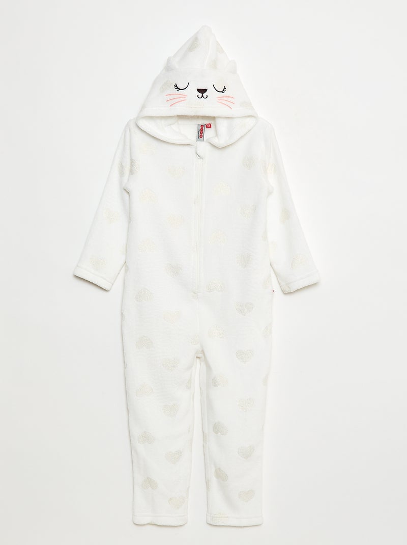 Combinaison longue de nuit en polaire Beige - Kiabi
