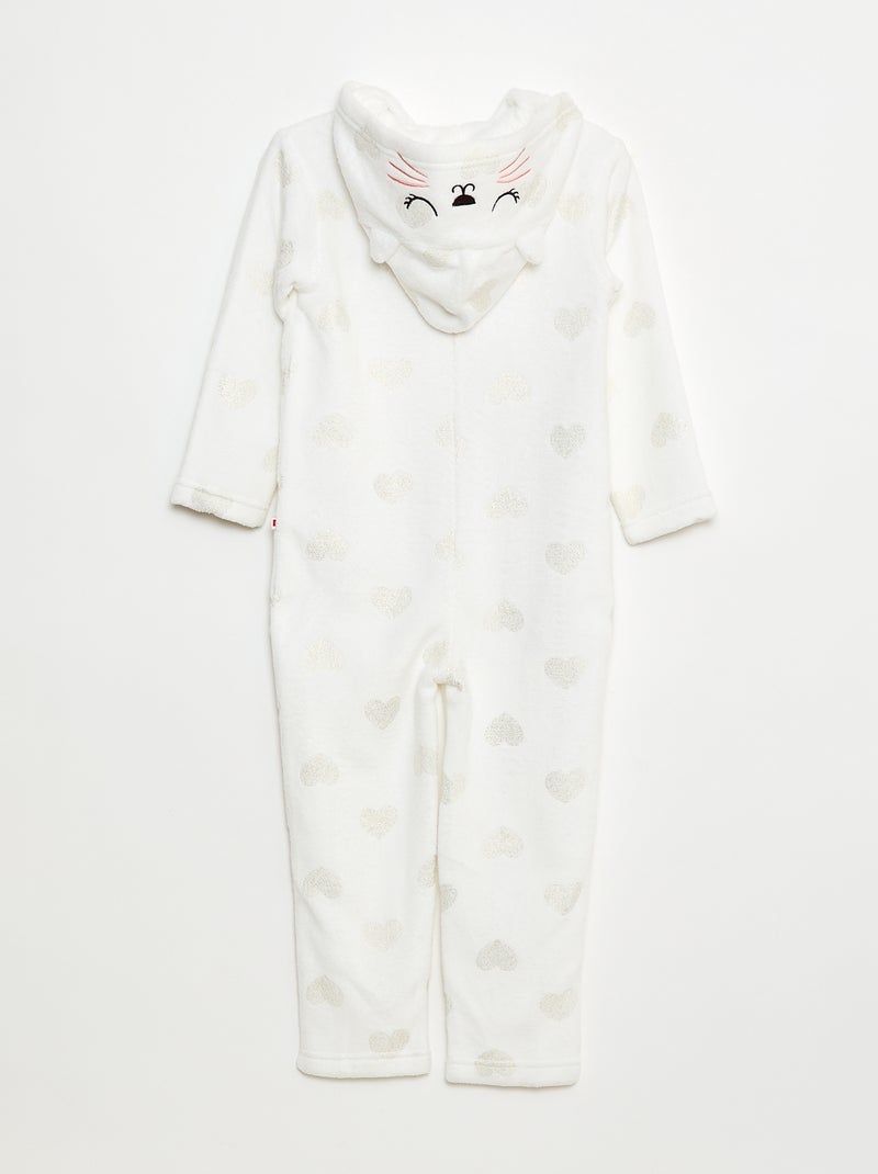 Combinaison longue de nuit en polaire Beige - Kiabi
