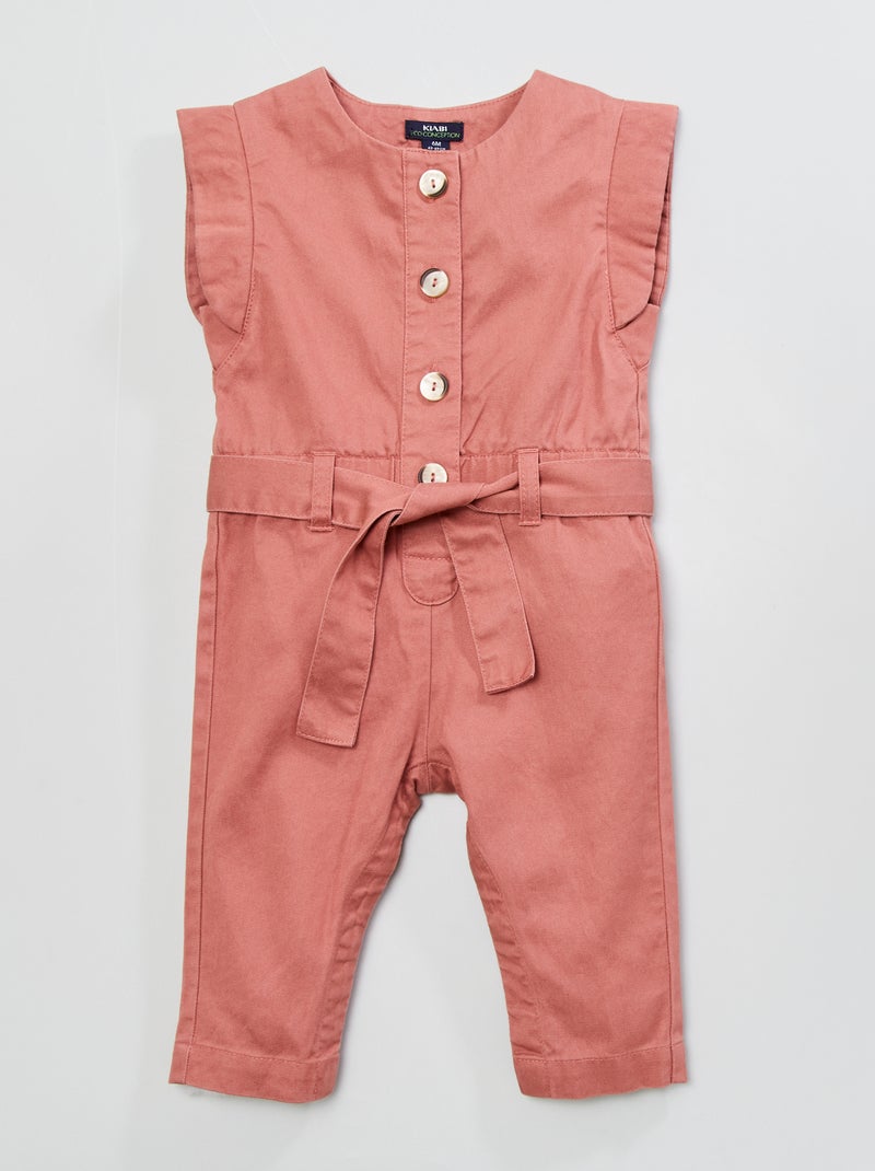 Combinaison longue en jean Rose - Kiabi