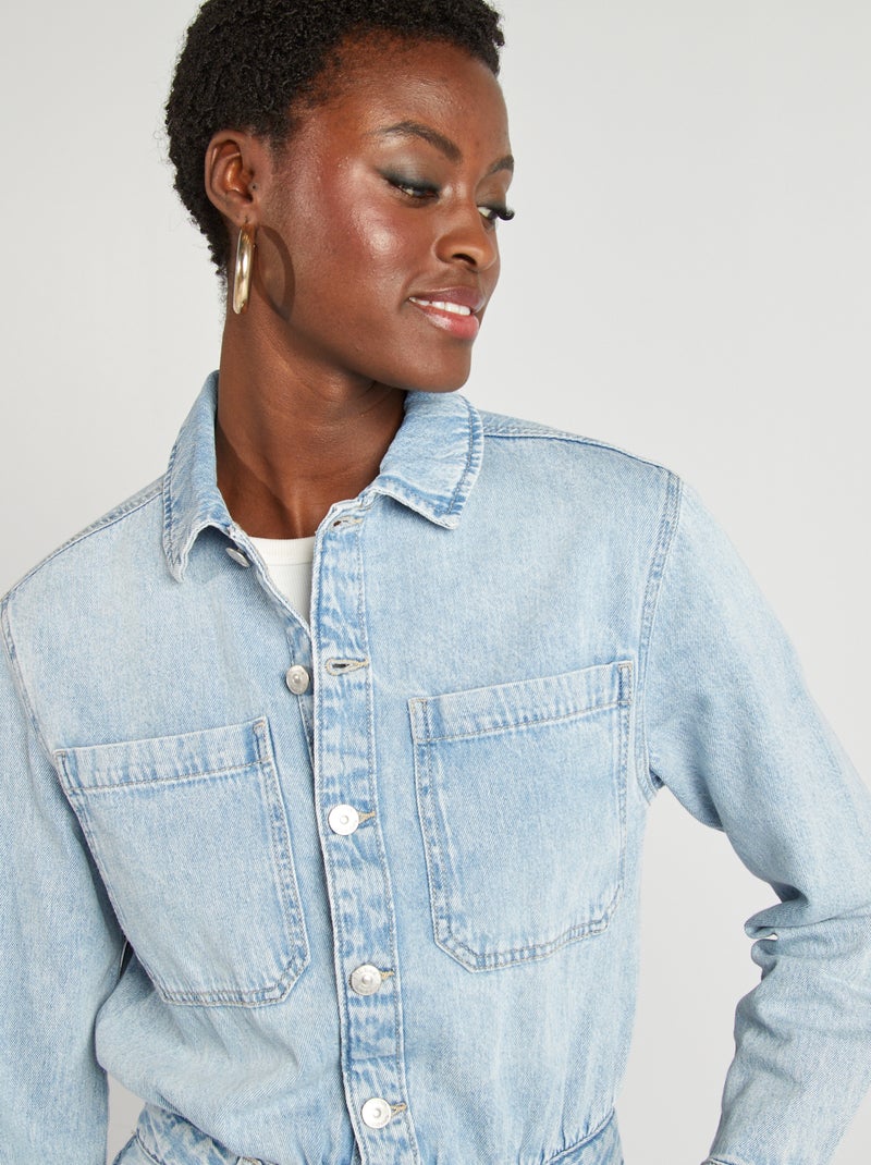 Combinaison longue en jean Triple stone - Kiabi