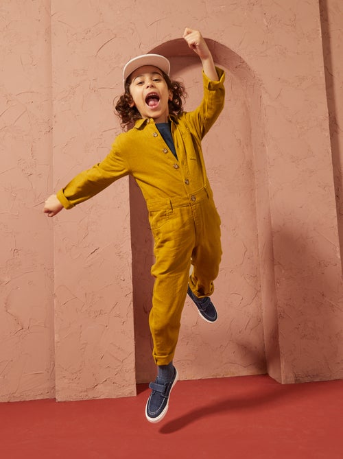 Combinaison longue en lin mélangé - Mixte - Kiabi