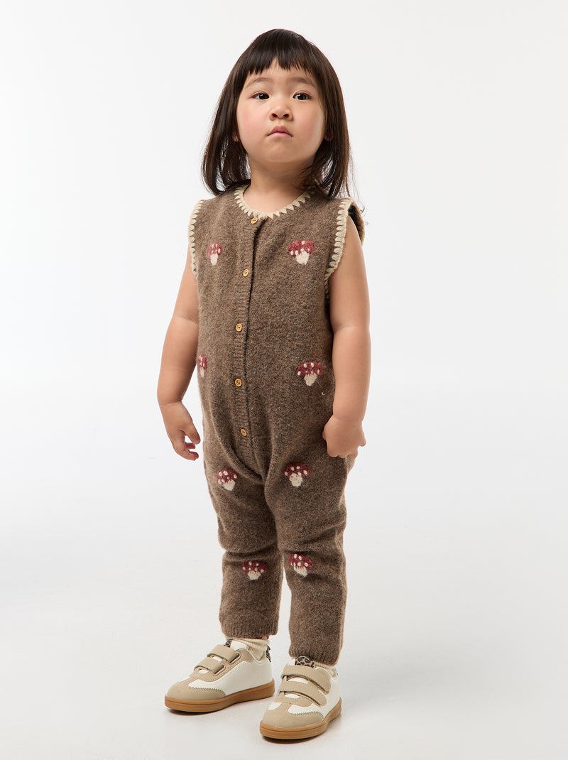 Combinaison longue en maille Marron - Kiabi