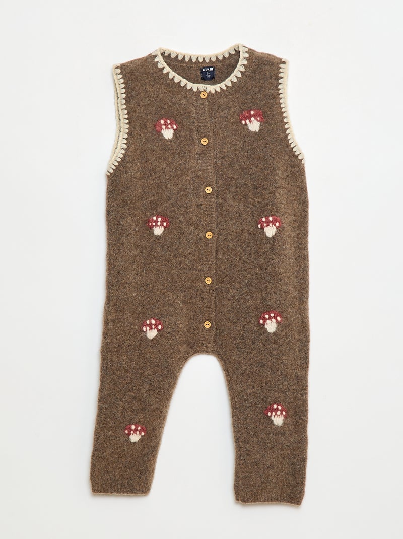 Combinaison longue en maille Marron - Kiabi