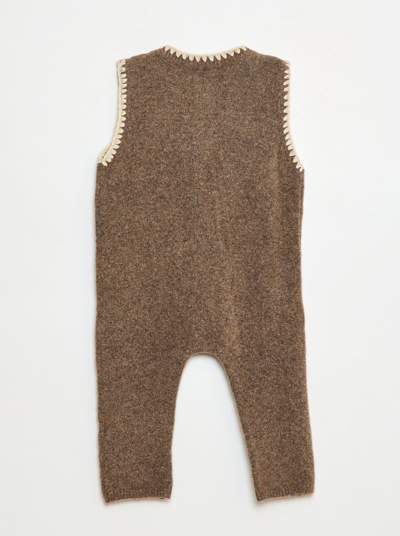 Combinaison longue en maille Marron - Kiabi