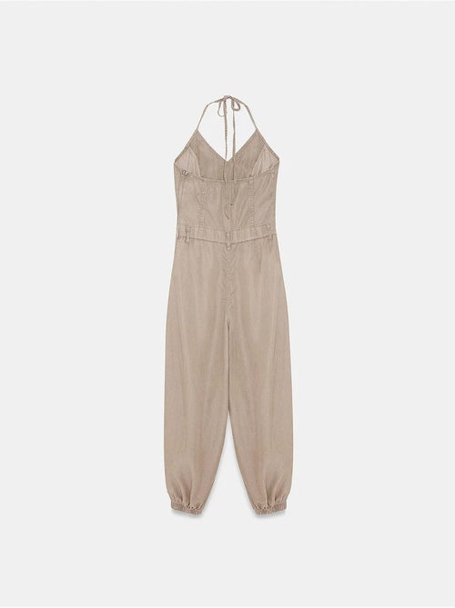 Combinaison longue en tencel à col halter dilvin - Kiabi