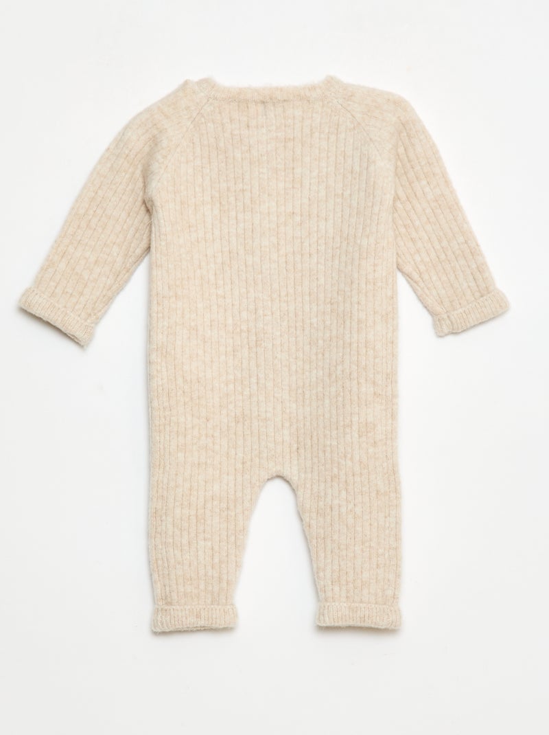 Combinaison longue en tricot Beige - Kiabi