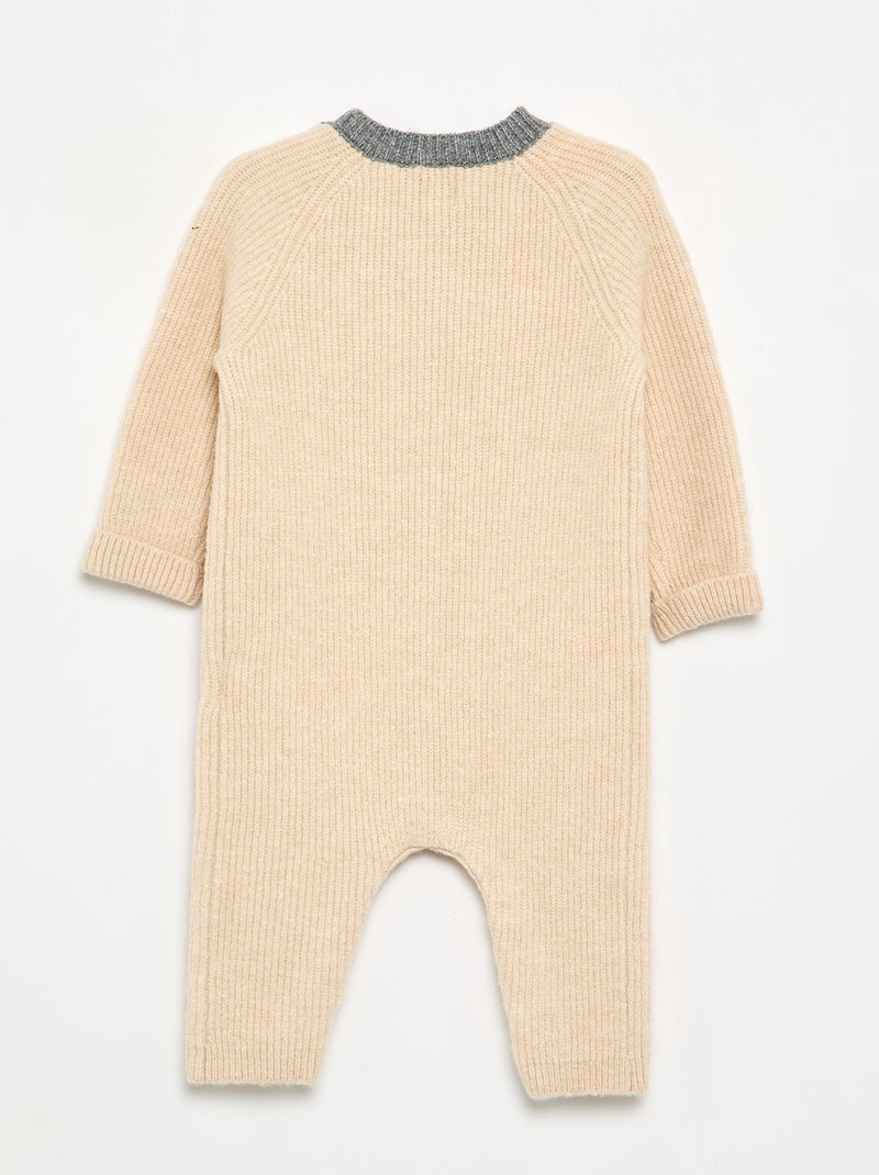 Combinaison longue en tricot Beige - Kiabi