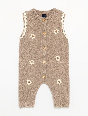 Combinaison longue sans manches en tricot