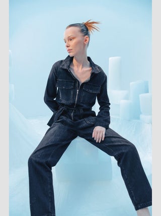 Combinaison LOUISA loose, large en jeans 'Le Temps Des Cerises'