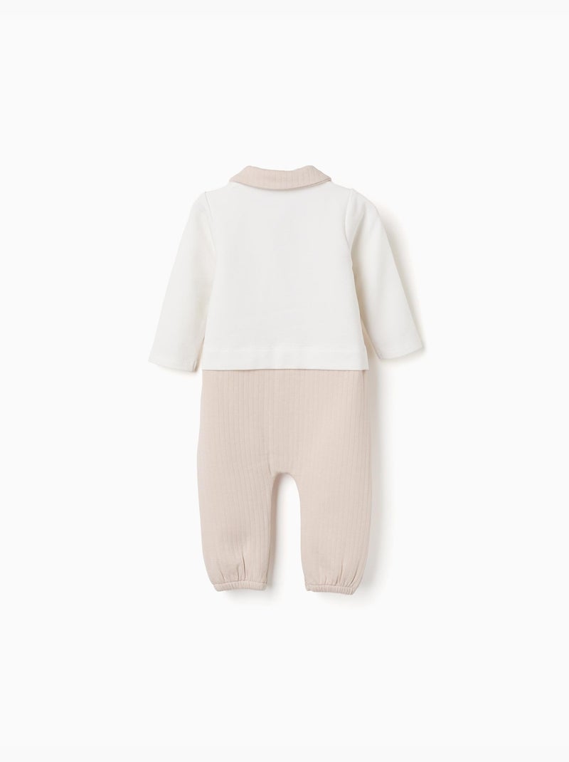 Combinaison matelassée en coton Gris clair - Kiabi
