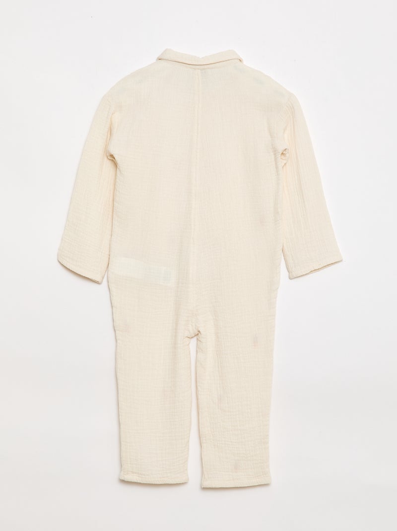 Combinaison motif all-over en coton Blanc - Kiabi