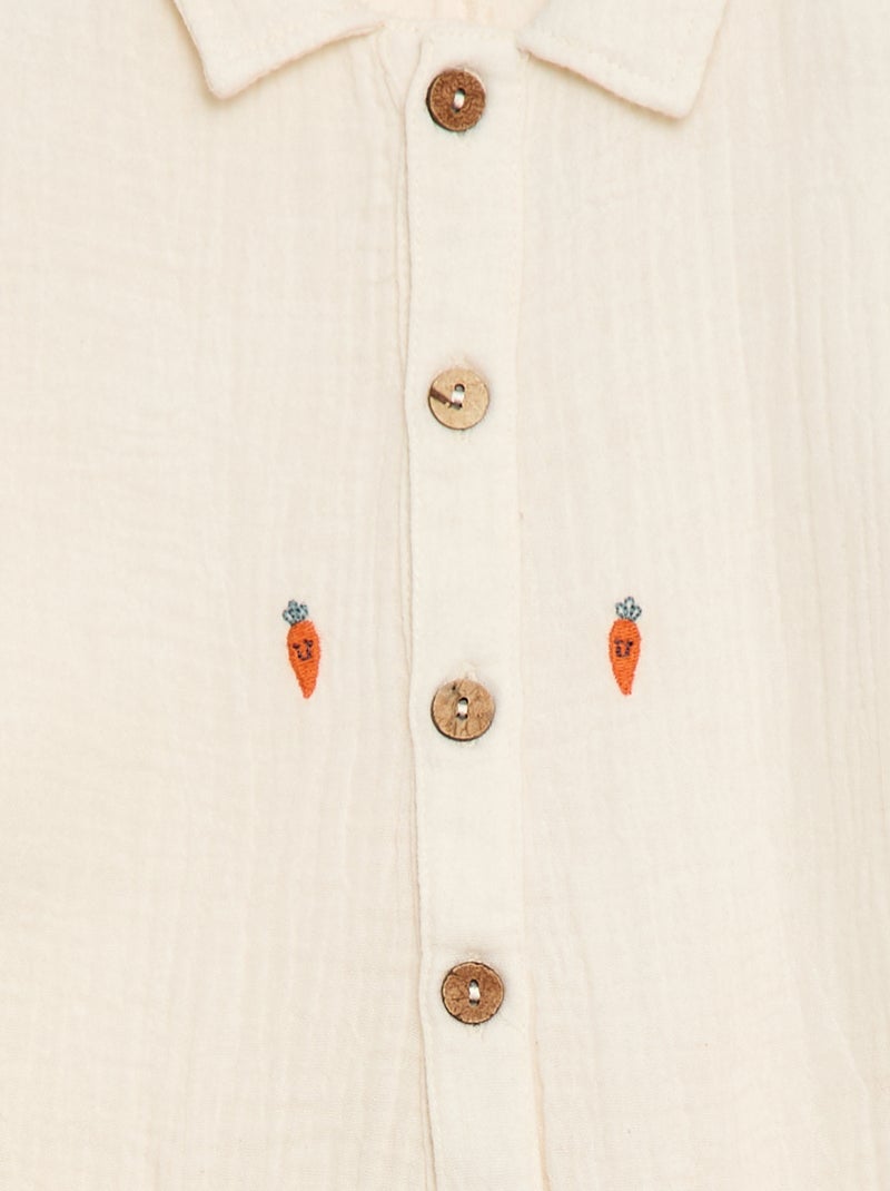 Combinaison motif all-over en coton Blanc - Kiabi