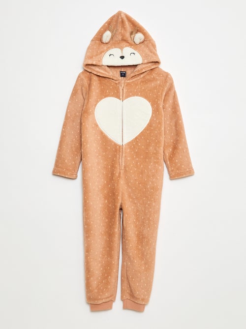 Combinaison nuit à capuche animée - Kiabi