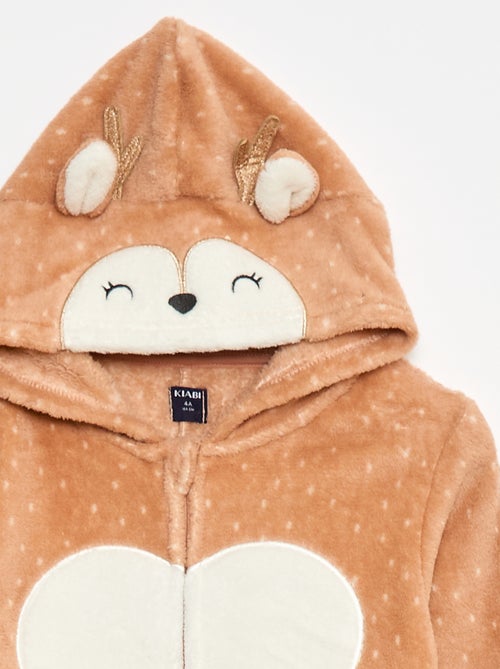 Combinaison nuit à capuche animée - Kiabi