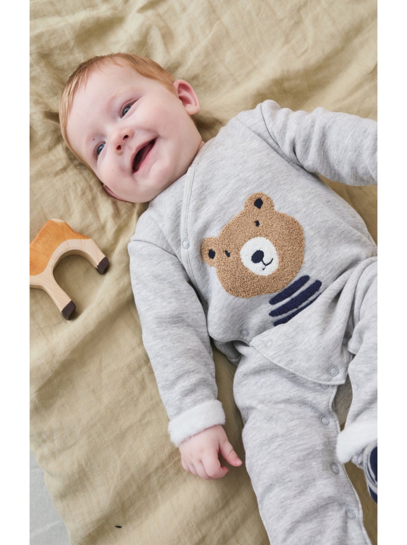 Lot De 3 Leggings Bébé Garçon Next - Ours Gris/Moutarde - Taille 1 Mois